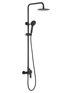 CONJUNTO DUCHA MONOMANDO BELGICA NEGRO MATE