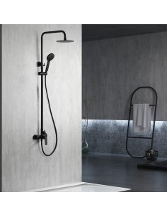 CONJUNTO DUCHA MONOMANDO BELGICA NEGRO MATE 2