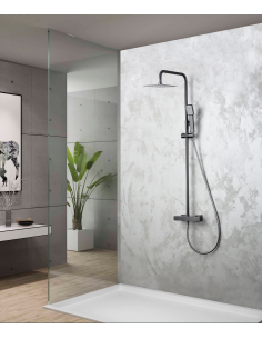 CONJUNTO DUCHA TERMOSTATICO ART BLACK GUN METAL 2