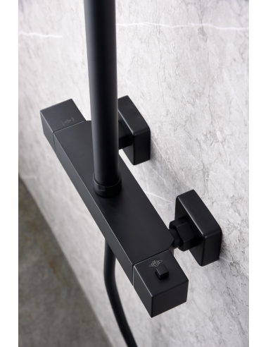 CONJUNTO DUCHA TERMOSTATICO ART NEGRO MATE
