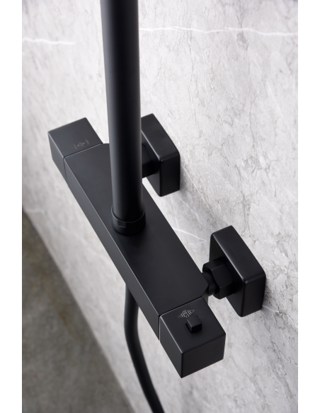 CONJUNTO DUCHA TERMOSTATICO ART NEGRO MATE