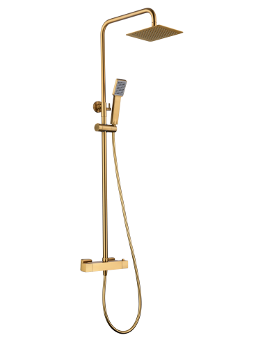 CONJUNTO DUCHA TERMOSTATICO ART ORO CEPILLADO